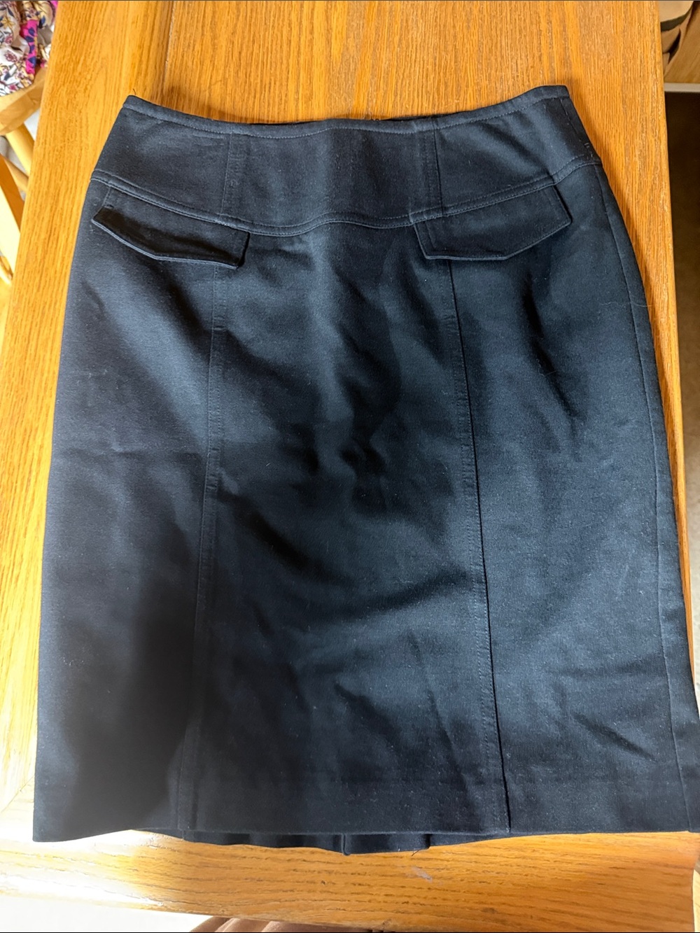 INC International Concepts Black Pencil Skirt with Flap Details